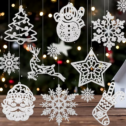 Glittering Christmas Tree Ornaments